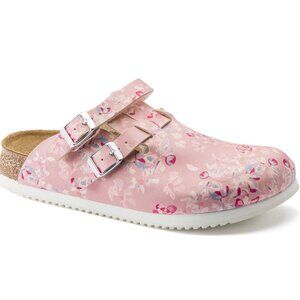 Birkenstock Pink Floral Mules, Size EU 39 / US 8-8.5